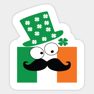 Irish mustache st.Patrick's day Sticker